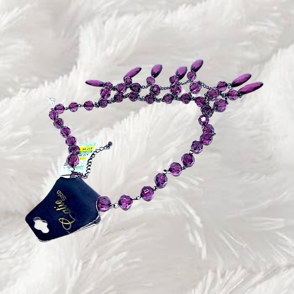 👣4/$20. Necklace with Amethyst Color Beads - Picture 4 of 6
